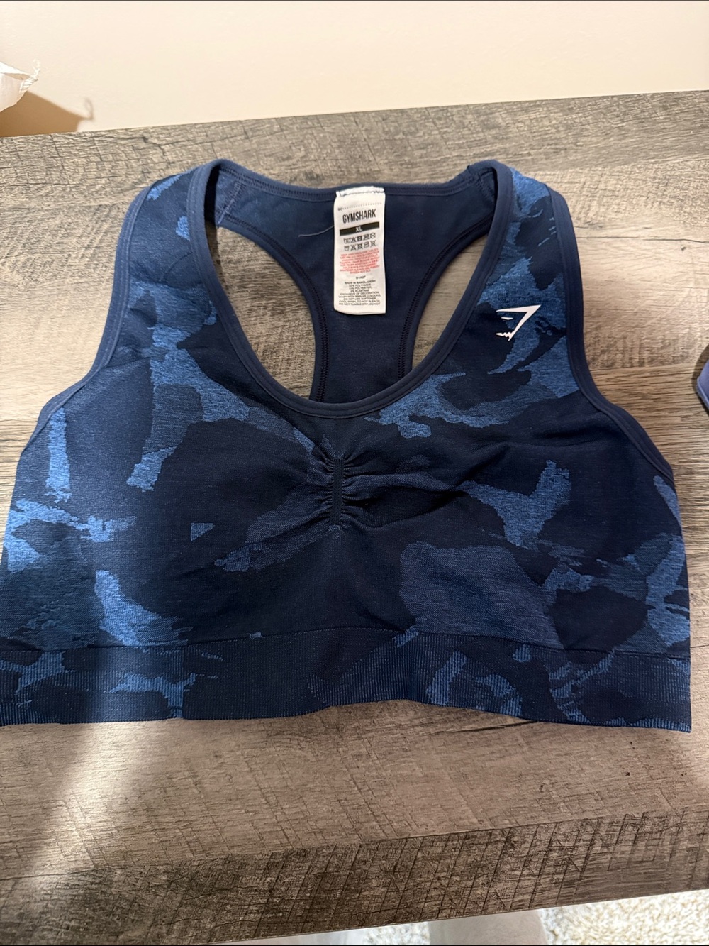 Gymshark Blue Tie-Dye & Navy Sports Bras Bundle - Picture 2 of 6